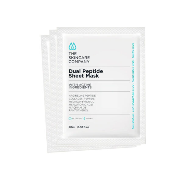 dual peptide sheet mask pack of three
