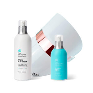 acne management kit with three products displayed